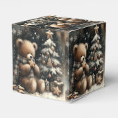 かわいいテディベア・クリスマス フェイバーボックス (裏面サイド)