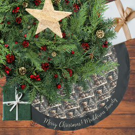 かわいいテディベア・クリスマス ブラッシュドポリエステルツリースカート