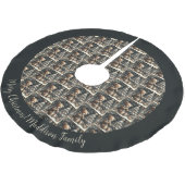 かわいいテディベア・クリスマス ブラッシュドポリエステルツリースカート (アングル)