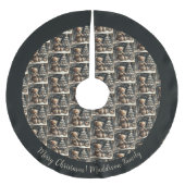 かわいいテディベア・クリスマス ブラッシュドポリエステルツリースカート (正面)