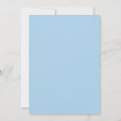 かわいいテディベア グラデーション空の赤ちゃん男の子のシャワー 招待状 (裏面)