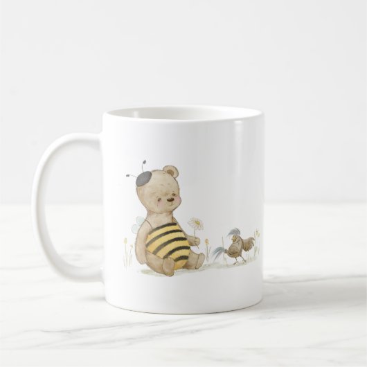 かわいいテディベア コーヒーマグカップ (左)
