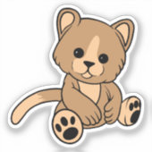 かわいいテディベア シール (正面)