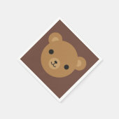 かわいいテディベア スタンダードカクテルナプキン (角)