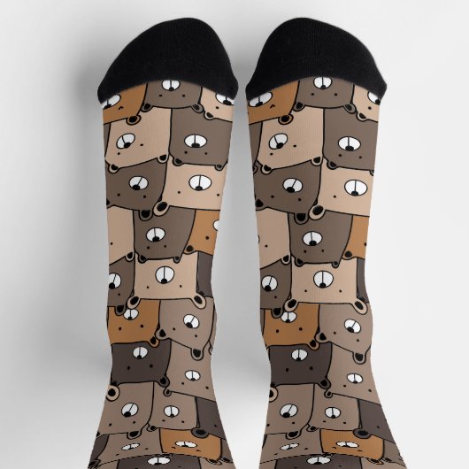 かわいいテディベア ソックス (上部)