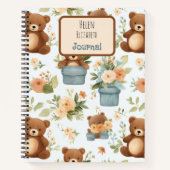 かわいいテディベア ノートブック (正面)