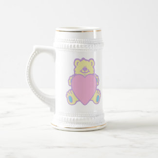 かわいいテディベア ハート ビールジョッキ