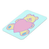 かわいいテディベア ハート マグネット (左側)