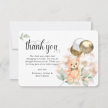 かわいいテディベア&バルーン中立ベビーシャワー