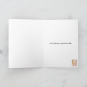 かわいいテディベア バレンタインデーのグリーティングカード カード (内部)