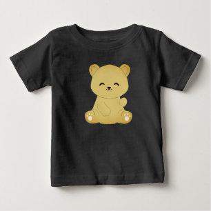 かわいいテディベア ベビーTシャツ