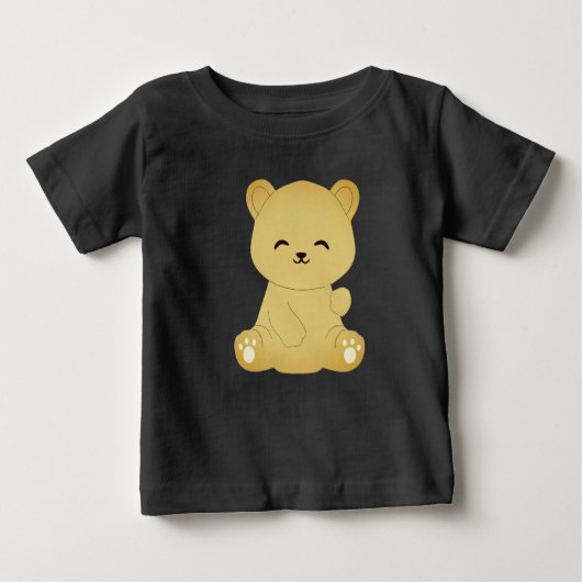 かわいいテディベア ベビーTシャツ (正面)
