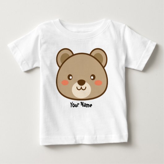 かわいいテディベア ベビーTシャツ (正面)