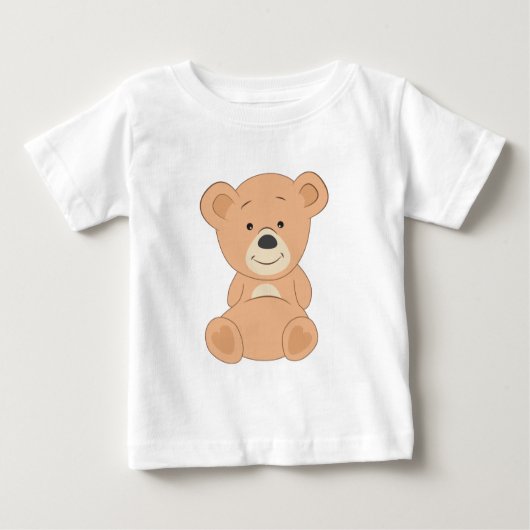 かわいいテディベア ベビーTシャツ (正面)