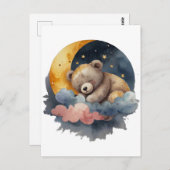 かわいいテディベア ポストカード (正面/裏面)