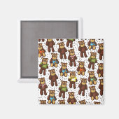 かわいいテディベア マグネット (正面/裏面)