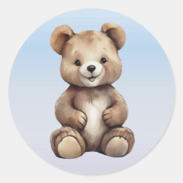 かわいいテディベア ラウンドシール