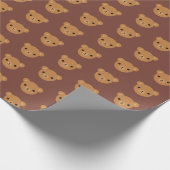 かわいいテディベア ラッピングペーパー (角)