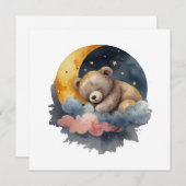 かわいいテディベア 招待状 (正面/裏面)