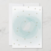 かわいいテディベア、星プレゼントブルーベビーシャワー 招待状 (裏面)