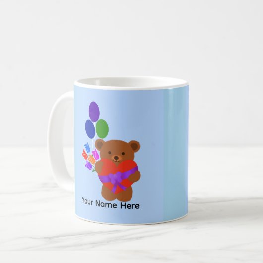 かわいいテディベア#3マグカップ コーヒーマグカップ (正面左)