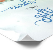 かわいいテディベアbohoフローラカードとギフト ポスター (角)