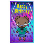 かわいいテディベアfor誕生日 スモールペーパーバッグ (裏面)