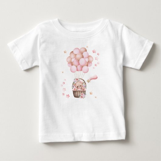 かわいいテディベアTシャツ女子 ベビーTシャツ (正面)