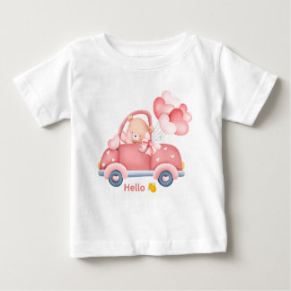 かわいいテディベアTシャツ子供へ ベビーTシャツ