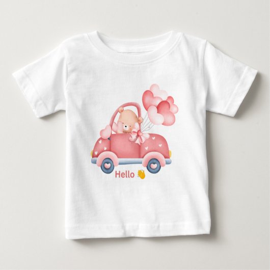 かわいいテディベアTシャツ子供へ ベビーTシャツ (正面)