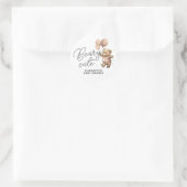 かわいいテディベイリースイートベビーシャワーパーティー ラウンドシール (バッグ)