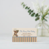 かわいいテディー・ベアのシェフのベーカリーの名刺 名刺 (スタンド正面)