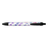 かわいいテディー・ベアの子供の誕生日、ベビーシャワー 黒ボールペン (裏面)