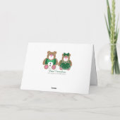 かわいいテディー・ベア第55のエメラルドの結婚記念日 カード (裏面)