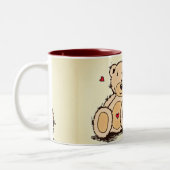 かわいいテディー・ベア ツートーンマグカップ (左)