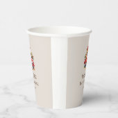 かわいいテディ地元で育った赤ちゃんシャワー赤ピックアップ 紙コップ (右)