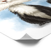 かわいいテディ猫の漫画 ポスター (角)