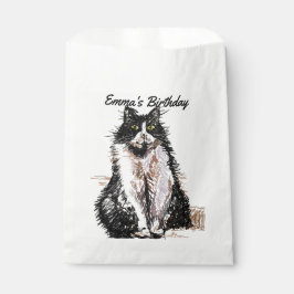 かわいいテディ猫 アート ペット 動物 パーティーファバーバッグ フェイバーバッグ