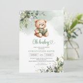 かわいいテディ読ベアの本男女兼用 招待状 (スタンド正面)