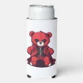 かわいいテディ赤い少年 スリム缶クーラー (Seltzer正面)