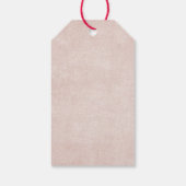 かわいいテディ運ベアの赤いハートバレンタイン ギフトタグ (裏面)