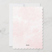 かわいいテディ運ベアの赤いハートバレンタイン シーズンカード (裏面)