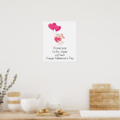 かわいいテディ・バレンタイン・デイ・ウォールアート ポスター (キッチン)