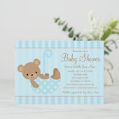 かわいいテディ | ブルー 招待状 (スタンド正面)