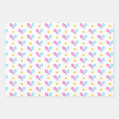 かわいいテニスのモチーフ ラッピングペーパーシート (正面3)