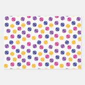 かわいいテニスのモチーフ ラッピングペーパーシート (正面)