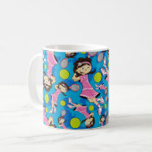かわいいテニスの女の子のマグ コーヒーマグカップ (正面左)