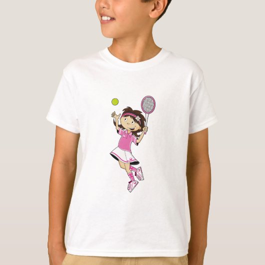 かわいいテニスの女の子のTシャツ Tシャツ (正面)