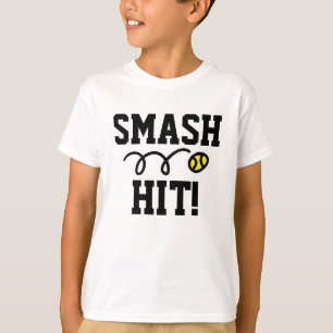 かわいいテニスのTシャツの男性への女性の子供は衝突をこわします! Tシャツ