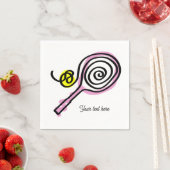 かわいいテニスをテーマにした誕生日パーティーのナプキン スタンダードカクテルナプキン (インサイチュ)